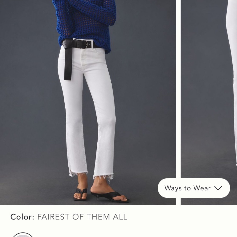 MOTHER Fairest White Straight Leg Jeans